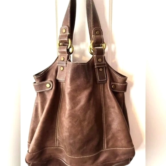 Fossil leather brown shoulder bag - Picture 2 of 15